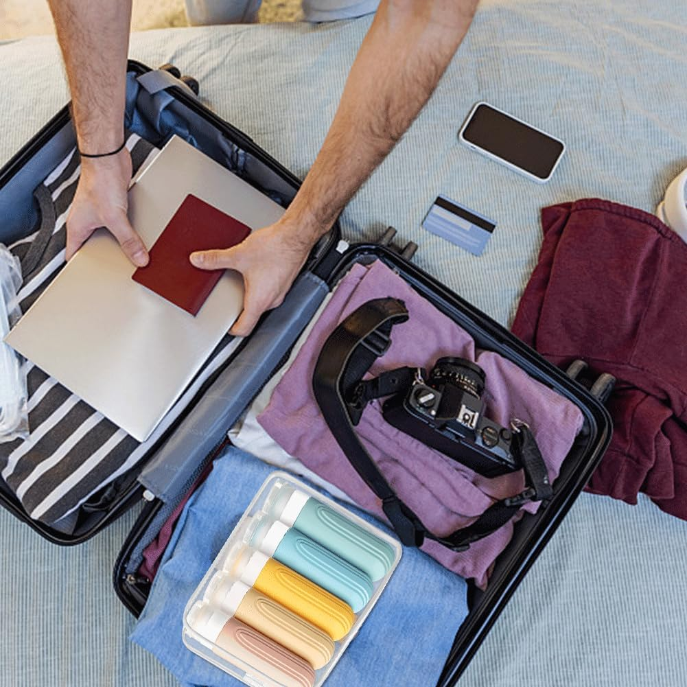 Travel Size Toiletries Bottles Set of 5, Refillable Containers for Shampoo Conditioner, Leak Proof Travel Accessories with Toiletry Bag image number 2