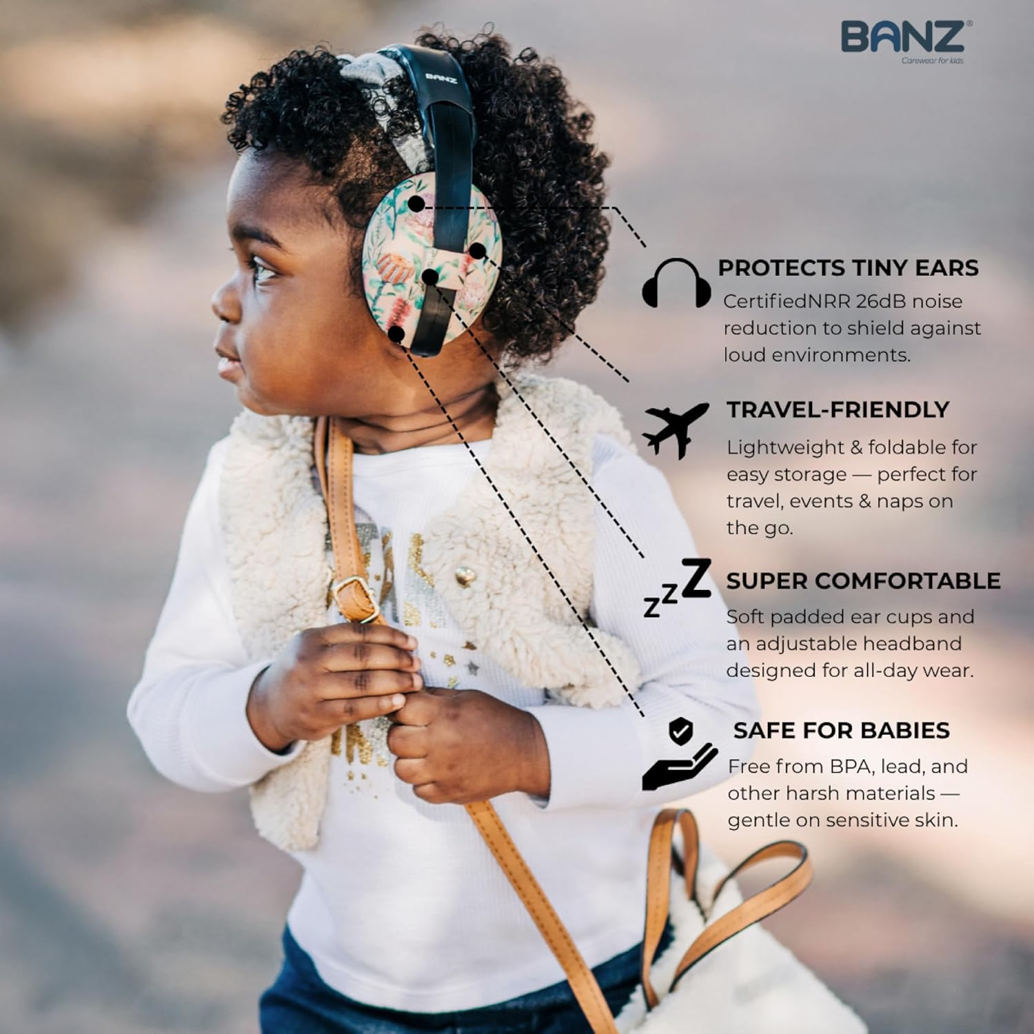Banz Mini Earmuffs, Geometric, Small image number 6