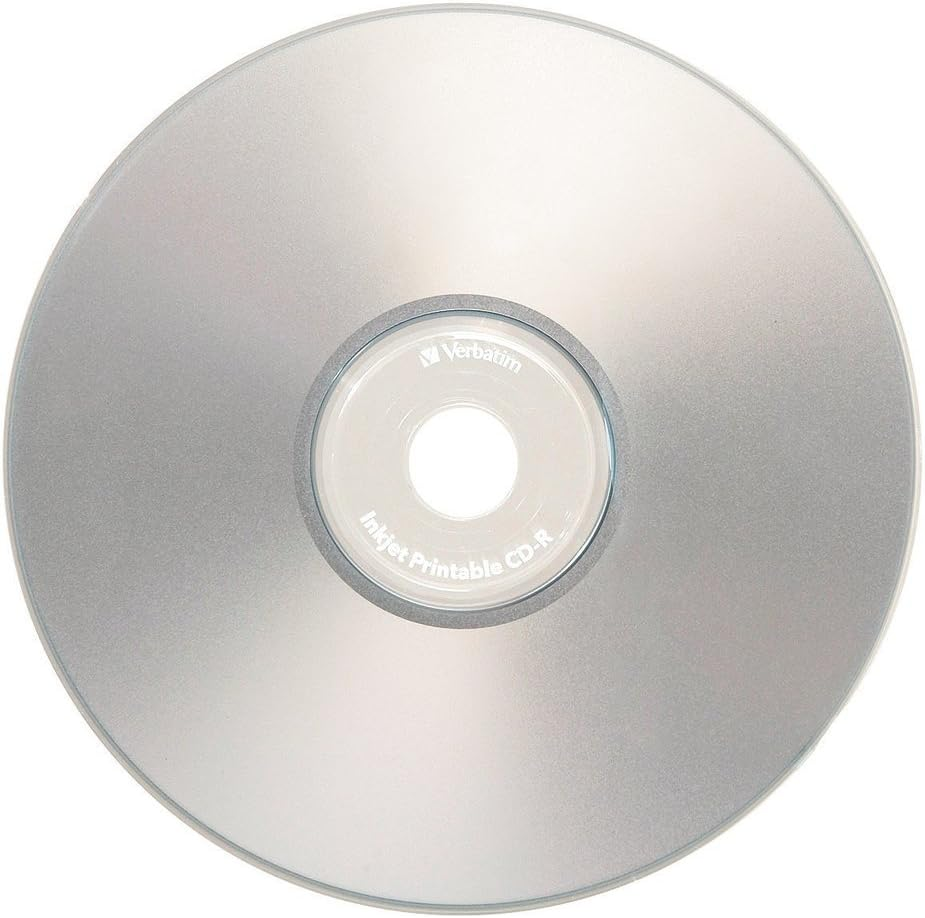 Verbatim CD-R 700MB 52X Silver Inkjet Printable - 50Pk Spindle, 50-Disc (95005) image number 2
