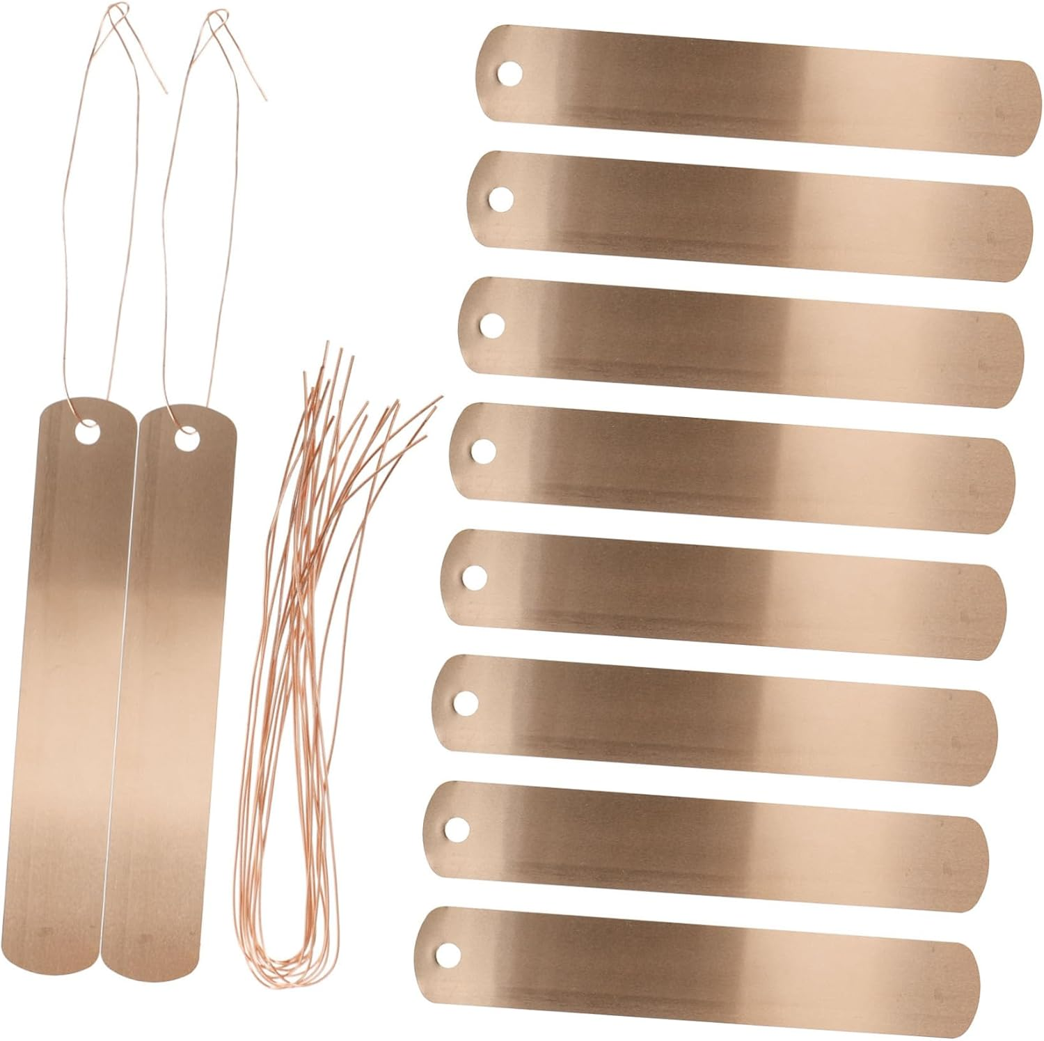 10Pcs Copper Plant Labels Reusable Metal Tags for Garden Markers Tree Id Tags for Easy Identification Greenhouses and Outdoor Gardens image number 1