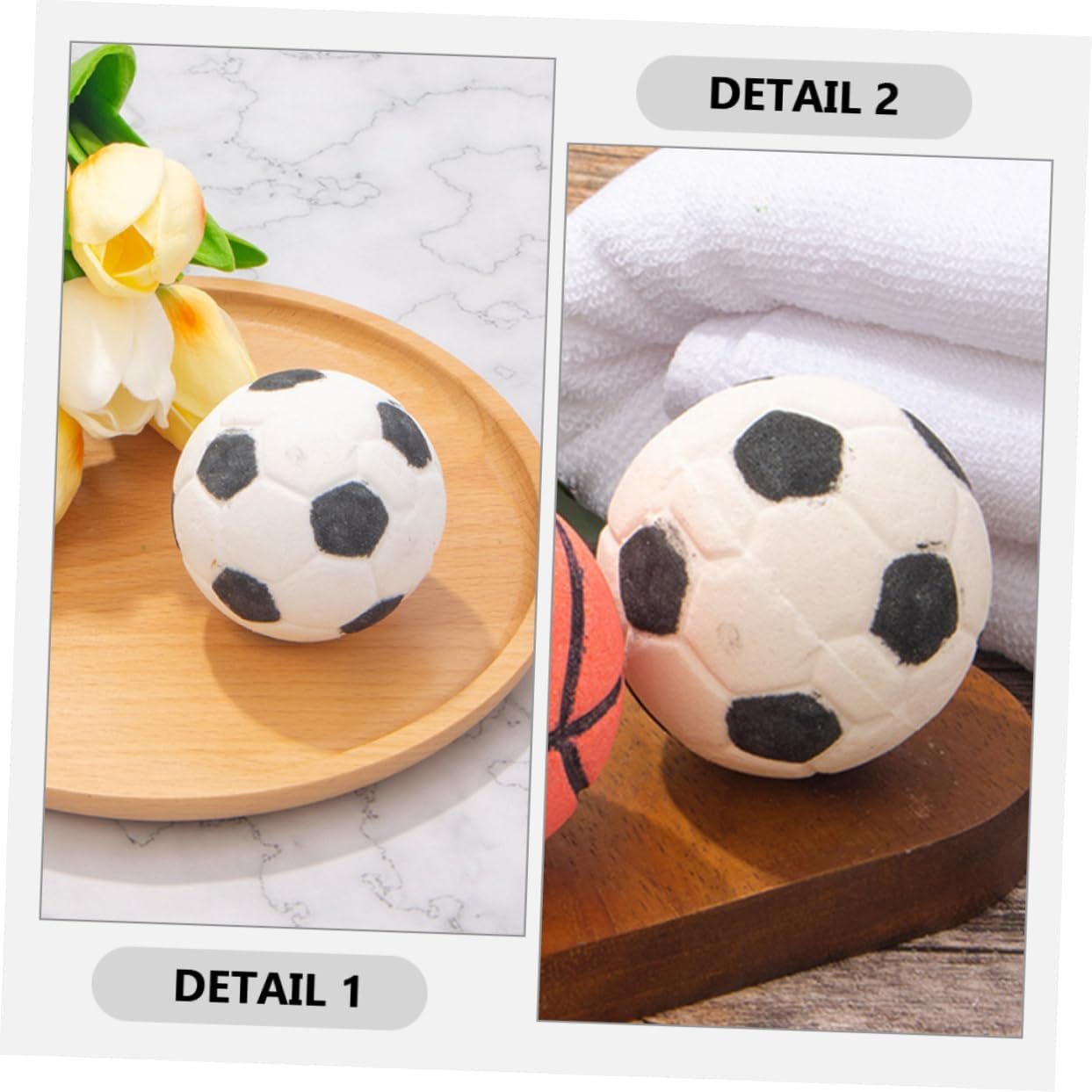 2Pcs Football Bath Salt Bomb Aromatherapy Bath Bomb Essential Oils For image number 6