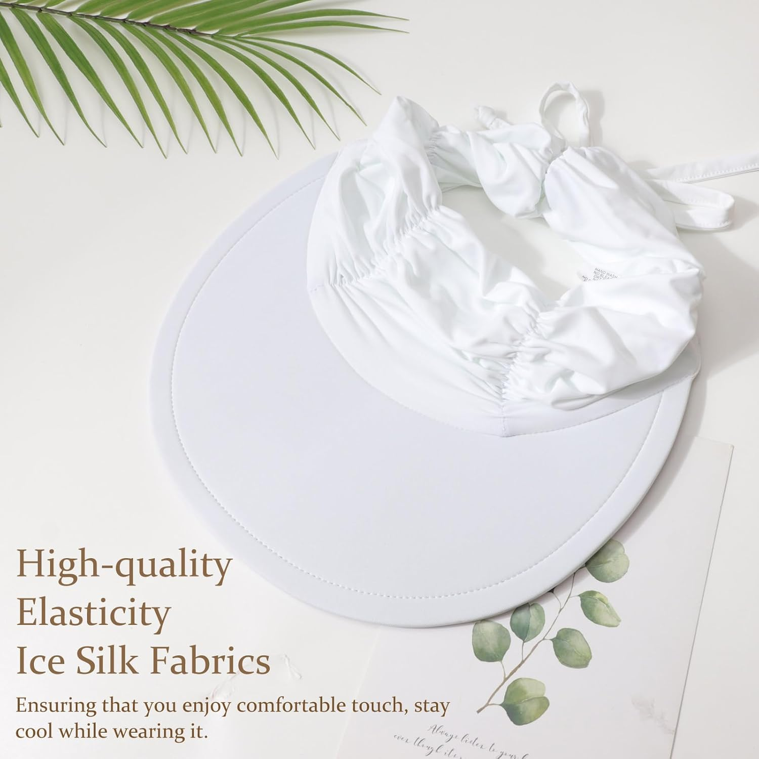 Women Visor Sun Hat Adjustable Foldable Wide Brim Sun Hats Summer UPF 50+ UV Protection Visor Cap for Outdoor Beach image number 5