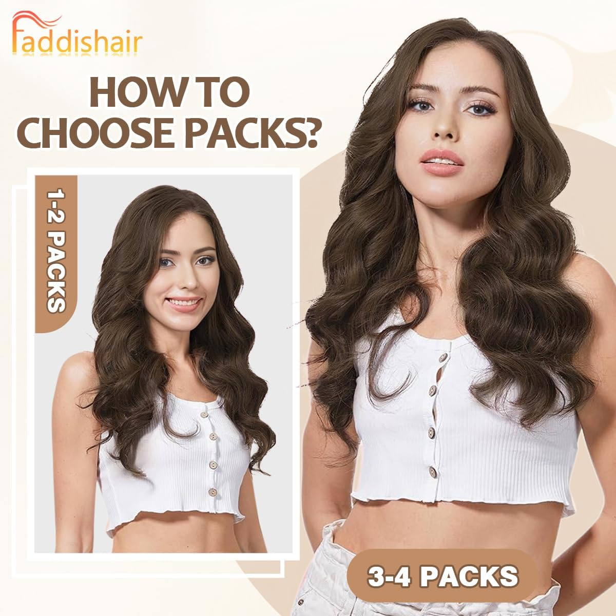 Tape in Hair Extensions Human Hair, 14 Inch 20Pcs Human Hair Tape in Extensions Balayage D.Brown to Golden Brown Seamless (Balayage D.Brown to Golden Brown) image number 6