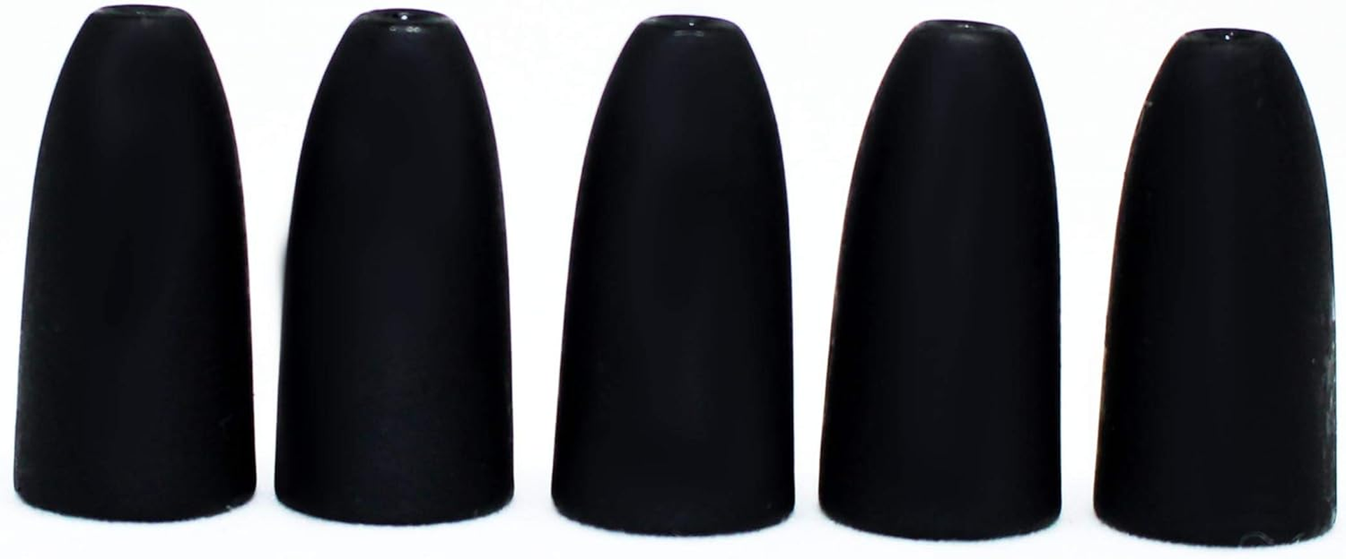 Prime Fish Co. Tungsten Bullet Worm Weight - Bass Fishing Flipping Pitching (1/16Oz (10 Pack), Matte Black)