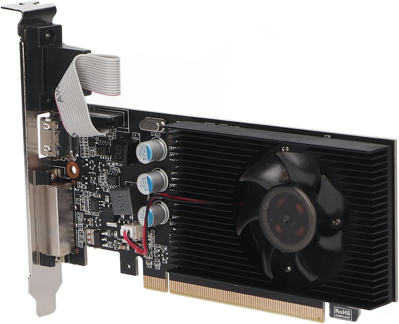 Graphics Card, GT610 2GB DDR3 64 Bit Gaming Graphic Cards with Low Noise, PCI Express X16 Computer Graphic Cards for Desktop, 1000MHZ Core Frequency (GT610 2GD3 64BI) image number 6