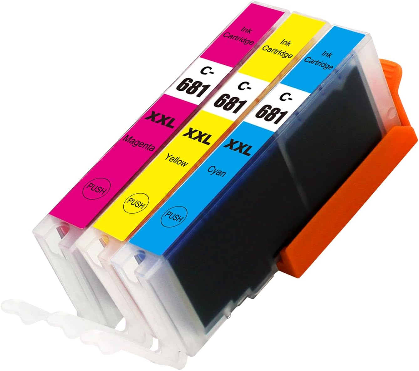 680Xxl 681Xxl Ink Cartridge Compatible for Canon PGI-680 XXL CLI-681 XXL Ink Replacement for Canon PIXMA TR7560 TR8560 TR8660 Tr8660A TS6160 TS6260 TS8160 TS8260 TS9160 TS9560 TS706 (2C2M2Y)