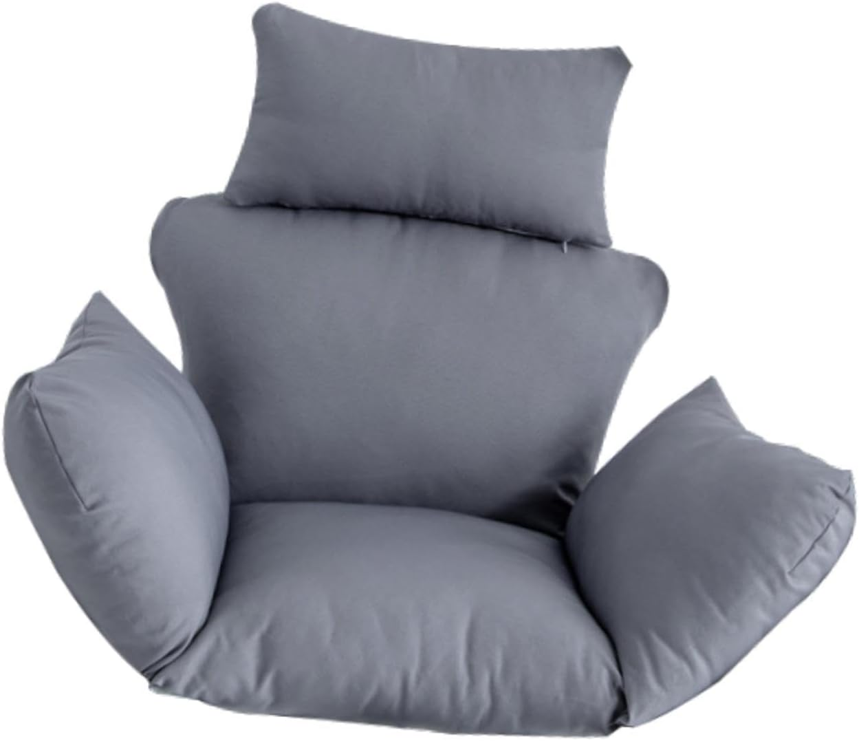 Hammock Swing Cushion with Headrest for Egg Chair Use, Gray, as Described image number 5