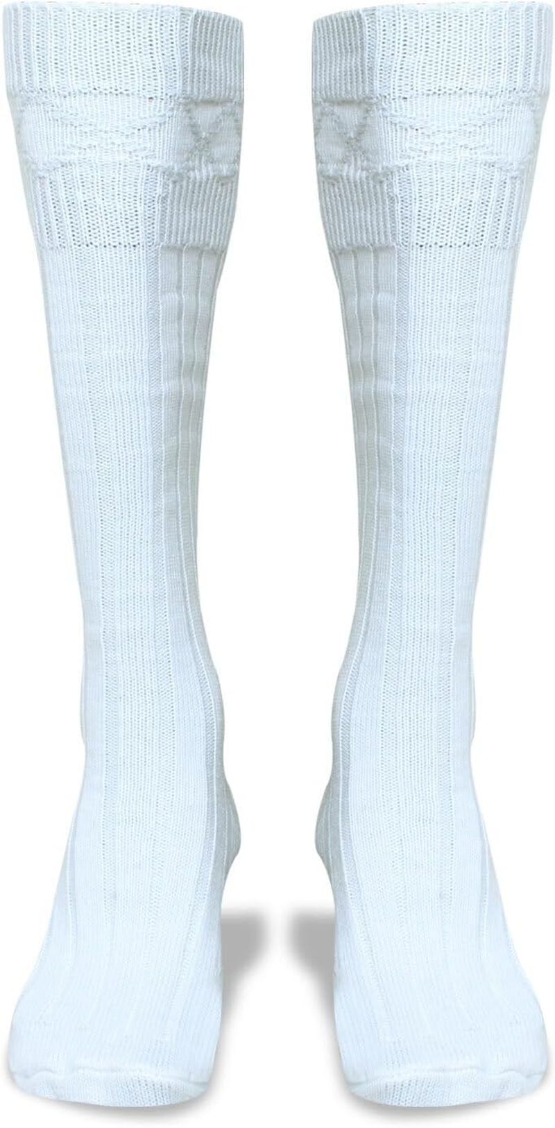 Scottish Highland Kilt Hose for Men, Ribbed Socks for USA Shoe Sizes, Wool Blend