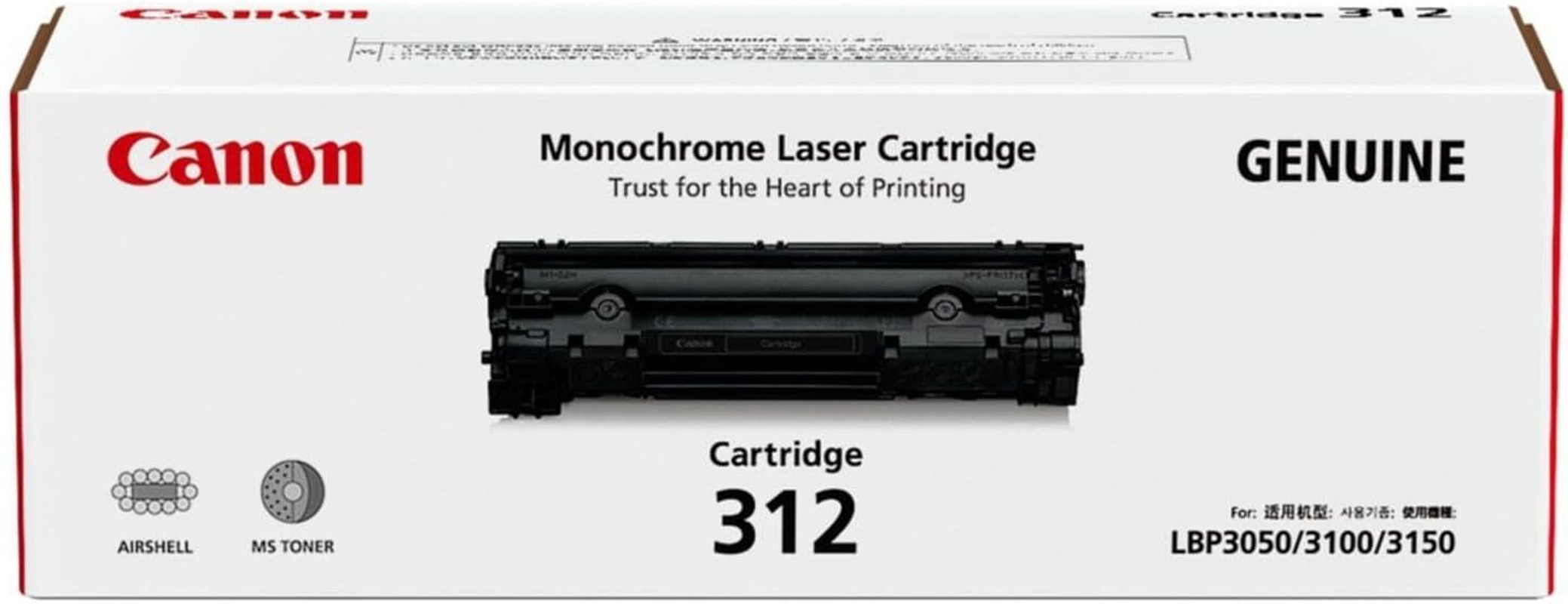 Canon CART312 Genuine Toner Cartridge, Black, 1,500 Prints Capacity image number 2