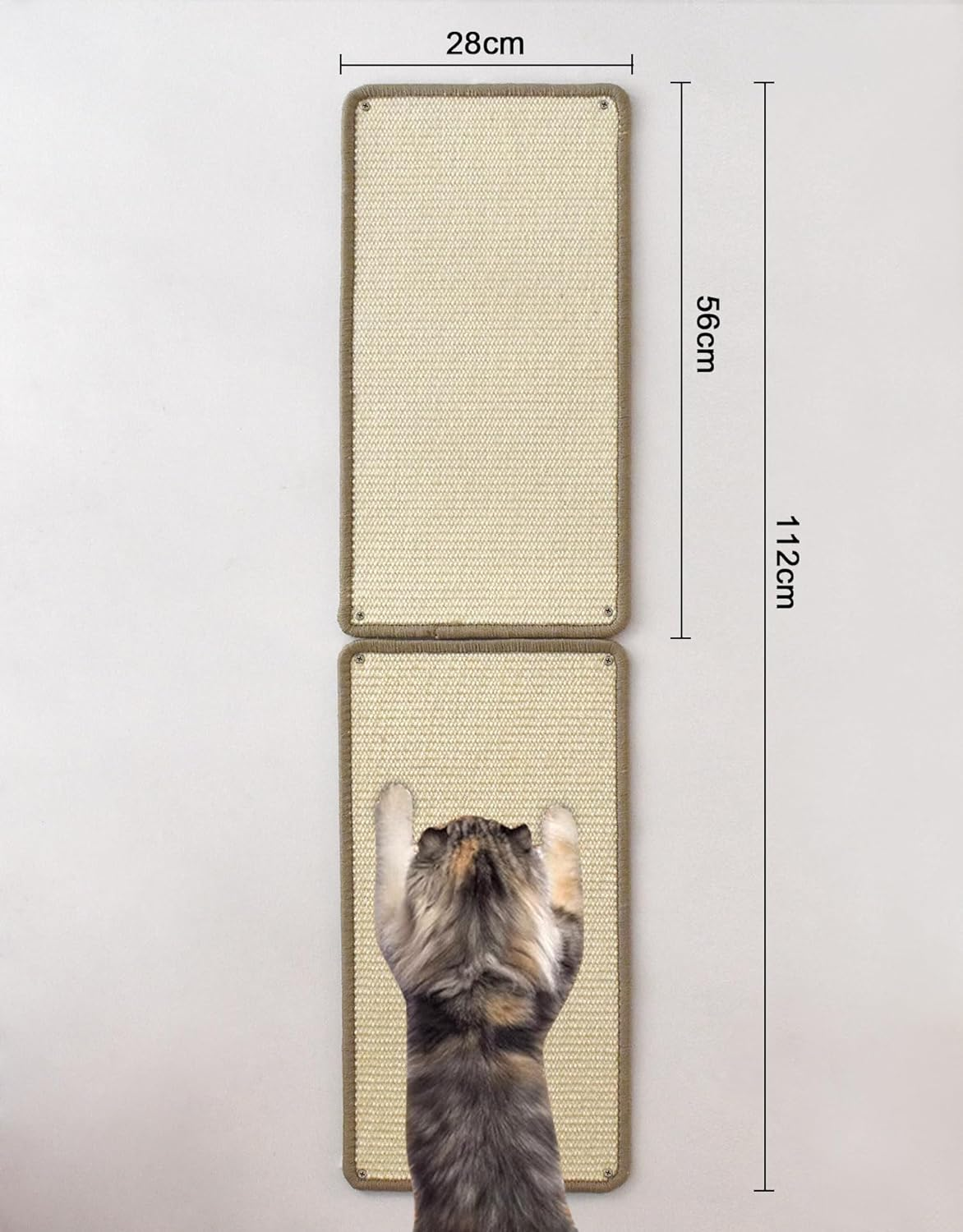 2 Pcs[56X28Cm] Cat Scratcher Mats Wall Mounted,Sisal Cat Scratching Pad,Cat Scratch Mat Rug,Anti-Slip on the Floor image number 1