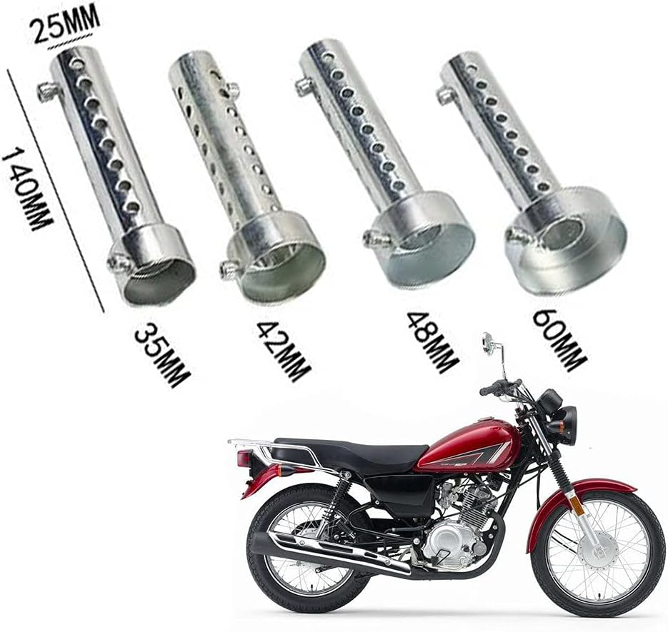 Motorcycle Exhaust Pipe, Noise Reduction Aluminum Alloy Heat Resistant Exhaust Muffler Pipe, Universal DB Killer Silencer for Modification (35Mm)