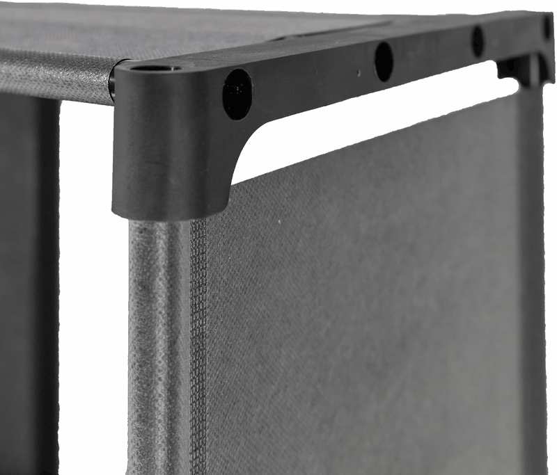 SORTI Storage Organizer, 9 Cubes, Wardrobe Closet Storage Shelves, DIY Closet Cabinet, Bookcase, Shelf for Bedroom, Living Room, Black with Rubber Mallet, Toy Storage, Books, Shoes, Clothes