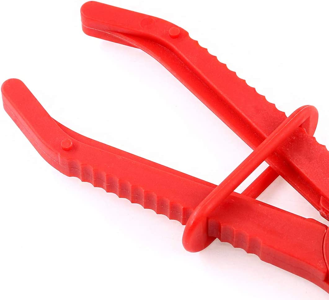 Swpeet 3Pcs Red Line Clamps Flexible Hose Clamps Pliers Kit, Hose Pinch off Pliers Set Line Clamps for Brake, Fuel, Coolant Hoses, Most Flexible 15Mm, 20Mm and 25Mm Hoses image number 2