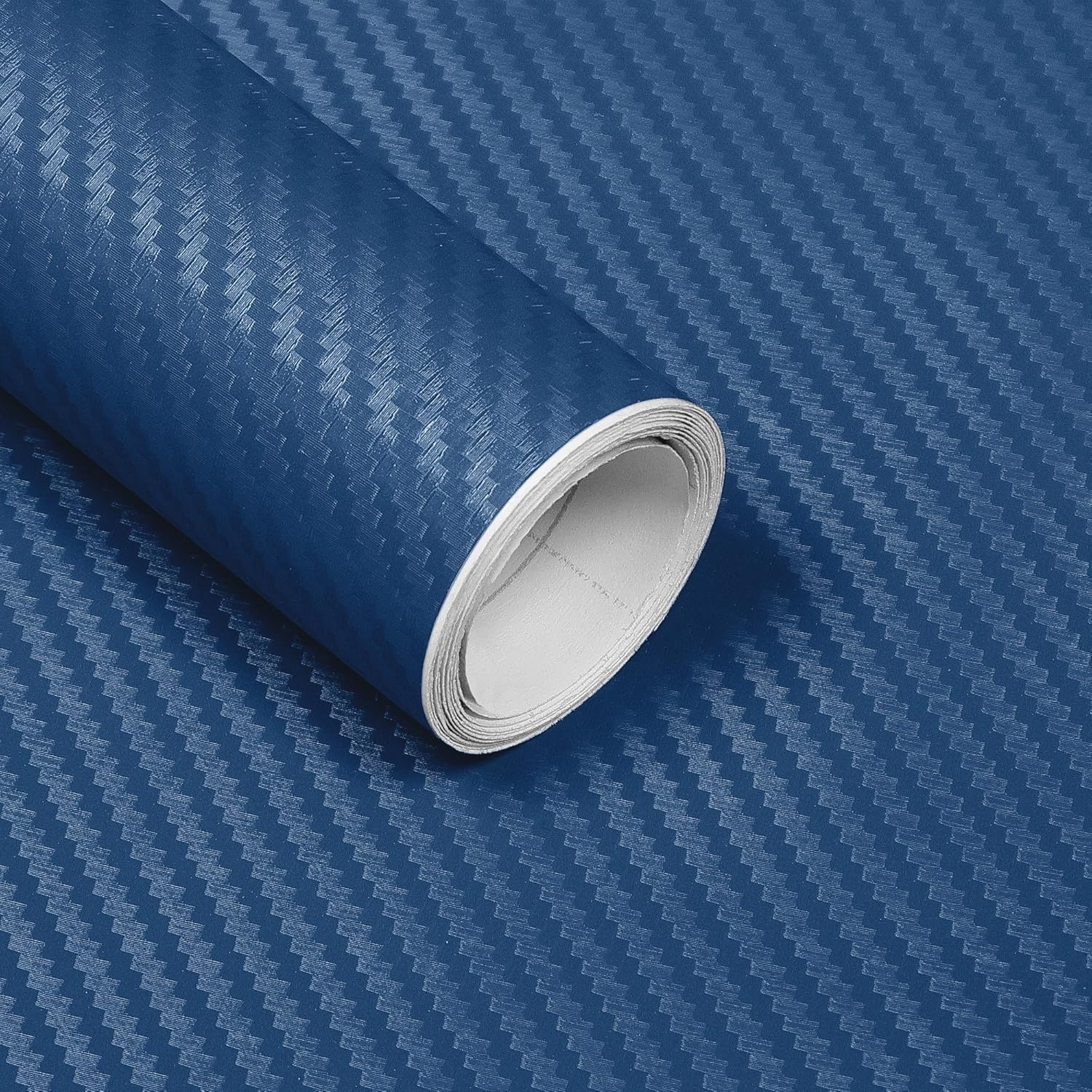 Lypumso 3D Blue Carbon Fiber Vinyl Wrap, Car Wrap Film Roll with Air-Release Technology for DIY Use, Car Auto Decal Exterior and Interior Wrapping Film, Vehicle Self Adhesive Sticker(1Ft X 5FT)