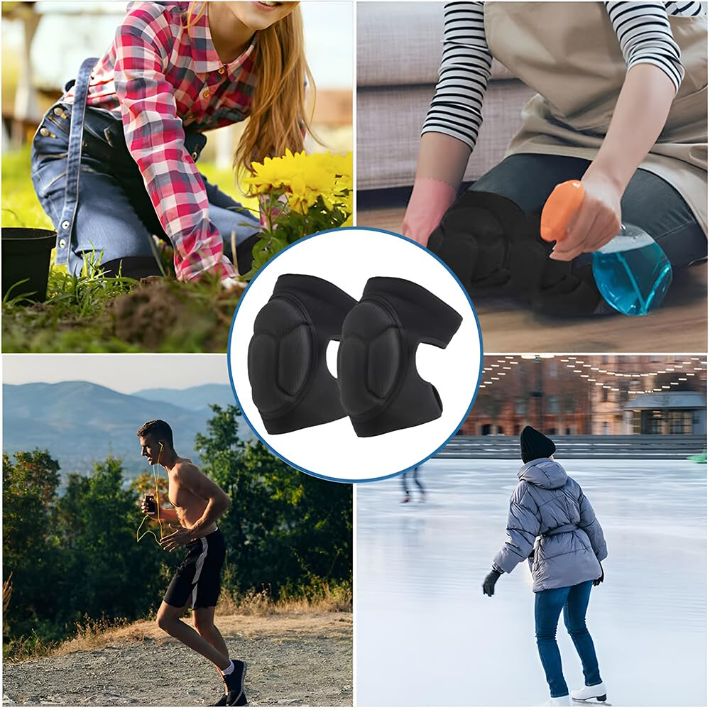 Knee Pads Knee Brace, Adjustable Kneeling Pad, Anti-Slip Kneeling Cushion, Knee Protectors Cushion with Thick EVA Foam Padding for Men and Women Gardening, Carpet (1 Pair) image number 2