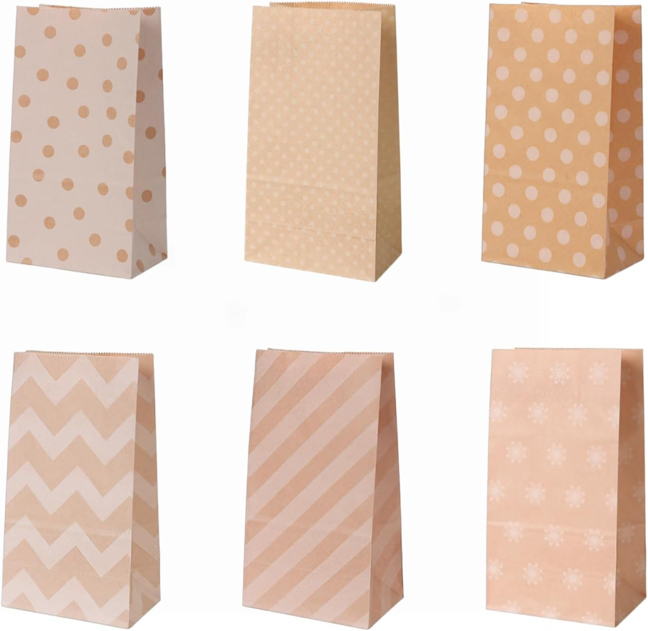 Party Favor Gift Bags,24 Packs Merchandise Party Bags with Sealing Stickers Polka Dot Candy Buffet Treat Gift Pack Bags for Wedding Shopping