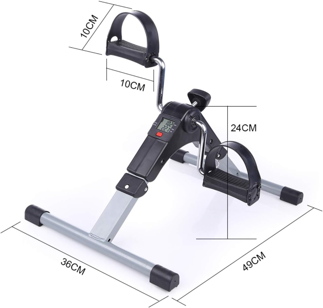 Uten Folding Pedal Exerciser, Mini Exercise Bike, Portable Foot Peddler Desk Bike for Leg and Arm Exercisers, Adjustable Sitting Workout with Electronic Display image number 5