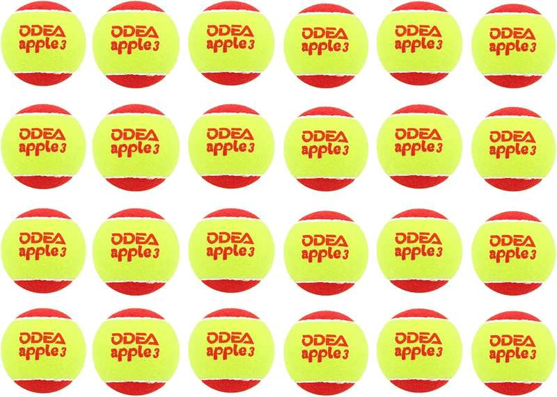 Odea Stage 3 Apple 3 Low Compression Tennis Balls - Slower Speed, Reduced Bounce, Ideal for Beginner image number 6