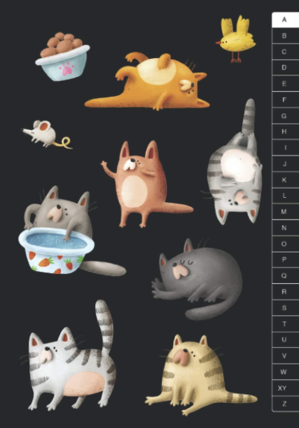 Password Book with Tabs & Cute Cats: A5 Format | with Alphabetical Tabs A-Z | for 300 Usernames and Passwords