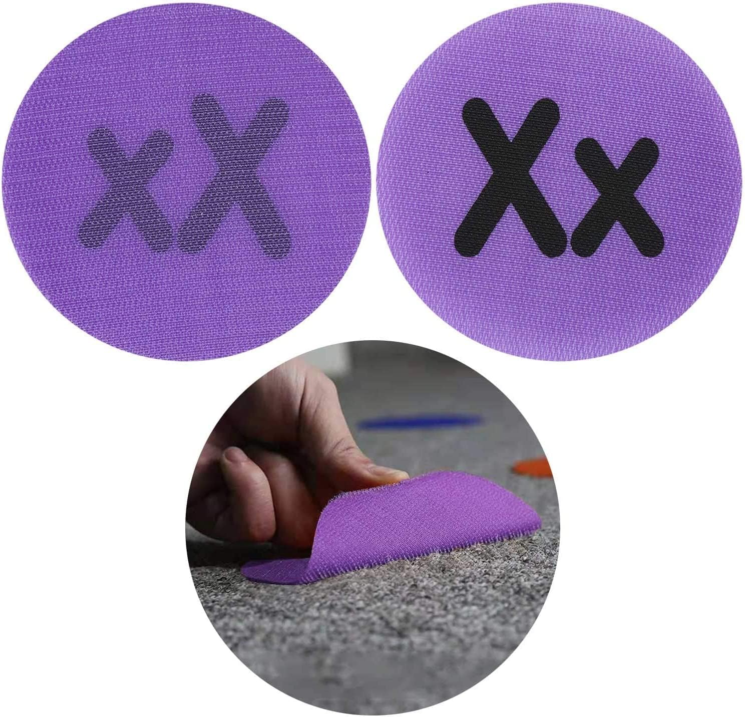 60 Pieces Carpet Spot Sit Markers, 4 Inches Diameter Floor Spots for School,Teachers,Classroom and Kids (1~34 Numbers and A~Z Alphabet) image number 2