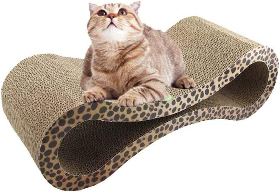 Cat Corrugated Scratcher Kitten Pet Claw Cardboard Scratching Post Board Bed Toy Mat Pad Catnip image number 4