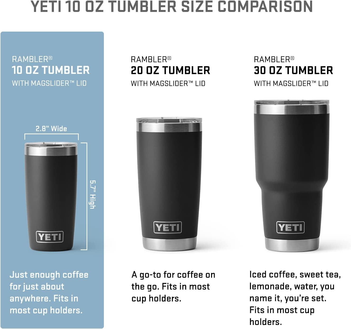 YETI Rambler 30 Oz Stainless Steel Vacuum Insulated Tumbler W/Magslider Lid image number 1