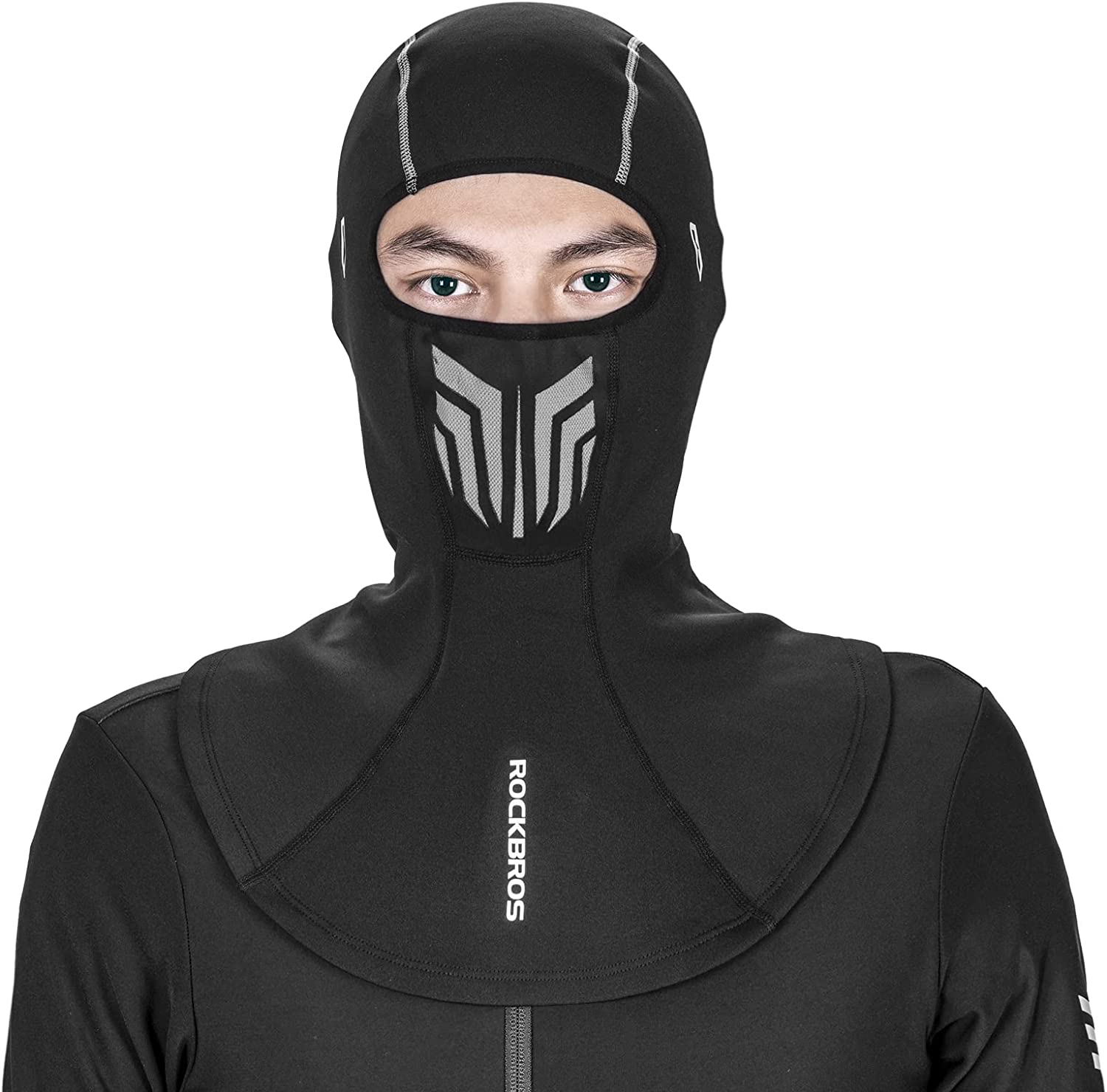 ROCKBROS Winter Balaclava Ski Mask Men&rsquo;S Balaclava Warm Breathable Neck Gaiter for Sports Cold Weather Black image number 6