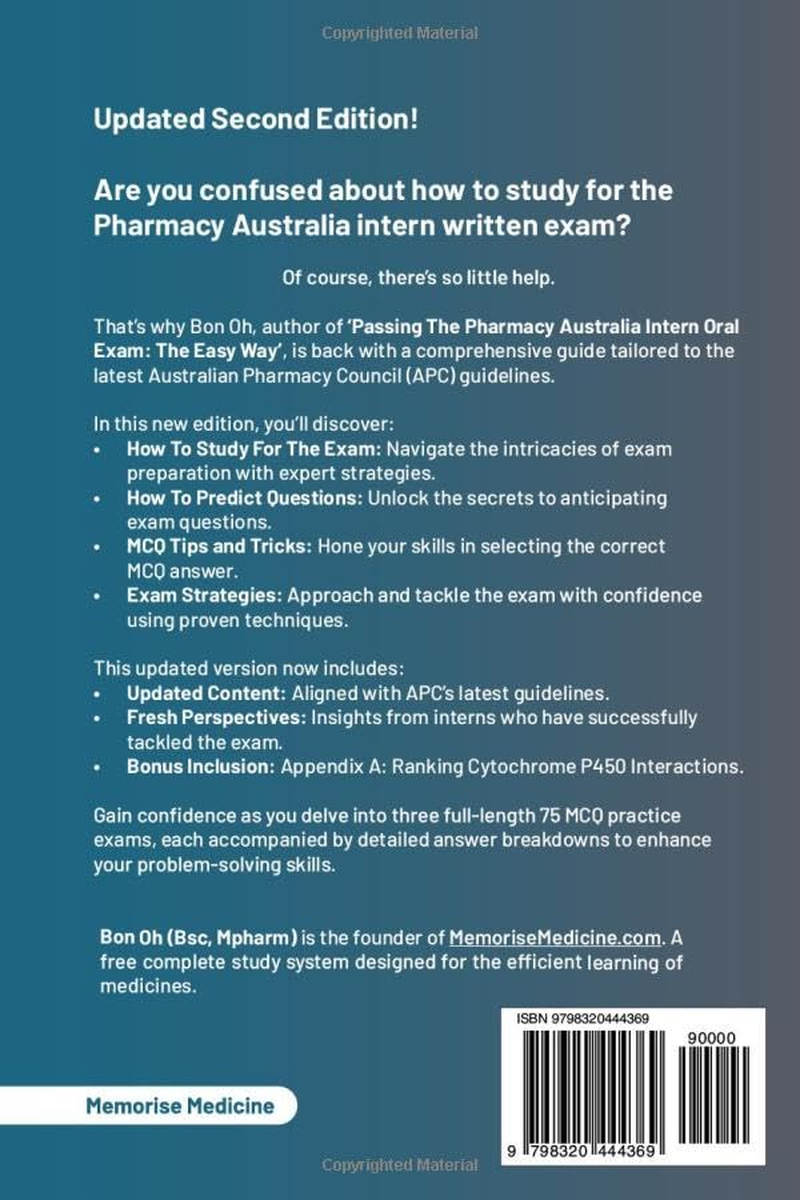 Passing the Pharmacy Australia Intern Written Exam: the Easy Way (2Nd Edition) image number 1