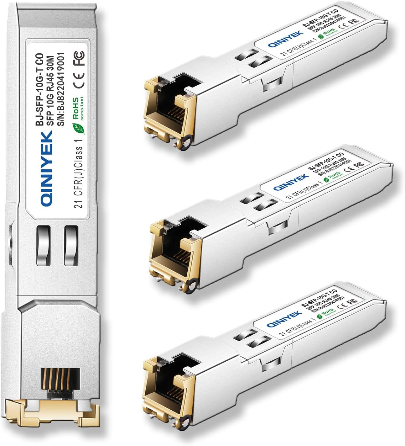 [Pack of 1] 1.25/2.5/5/10G-T SFP+ to RJ45 Transceiver, Copper Ethernet Module, Compatible for Cisco SFP-10G-T-S, Mikrotik S+RJ10, Ubiquiti UF-RJ45-10G, Netgear AXM765, Netgear, Tp-Link, Fortinet, 30M