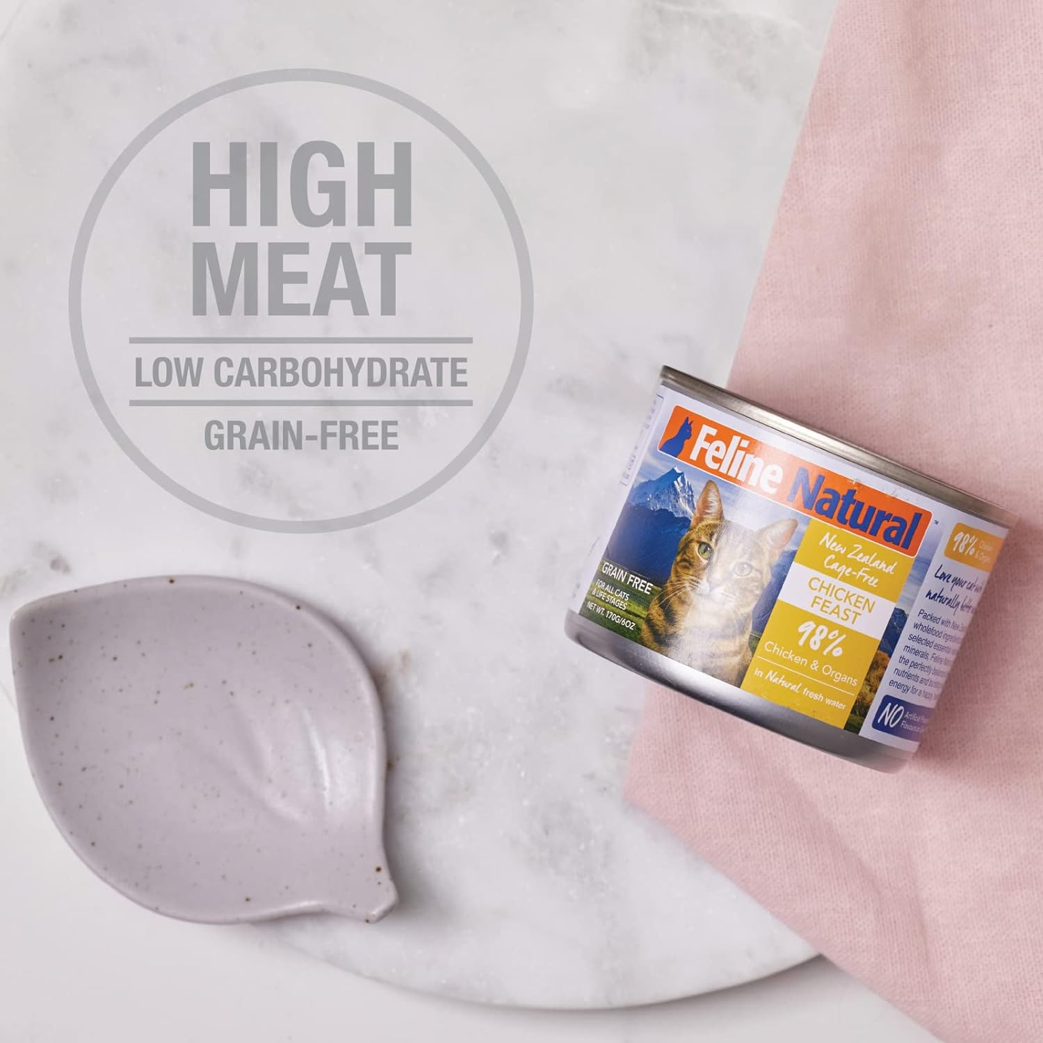 Feline Natural Bpa-Free & Gelatin-Free Canned Cat Food 170G 12 Pack (Chicken & Lamb) image number 2