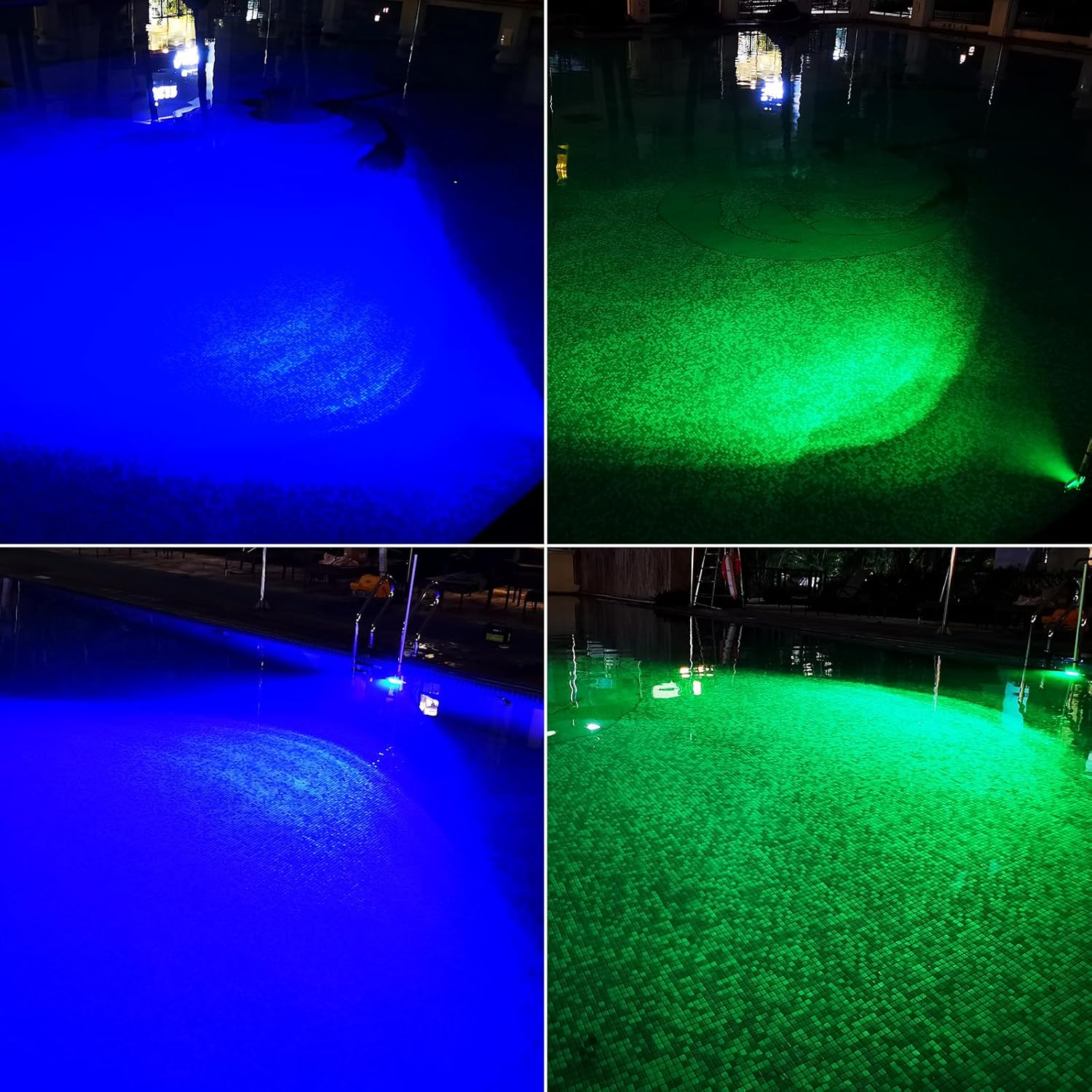 UCINNOVATE 2X 6.9 Marine LED Boat Lights, Dual Color Waterproof Transom & Underwater Lights for Yachts, Boats, Sailboats, Pontoons, Stern & Deck (Blue/Green, 12-36V, IP68) image number 6