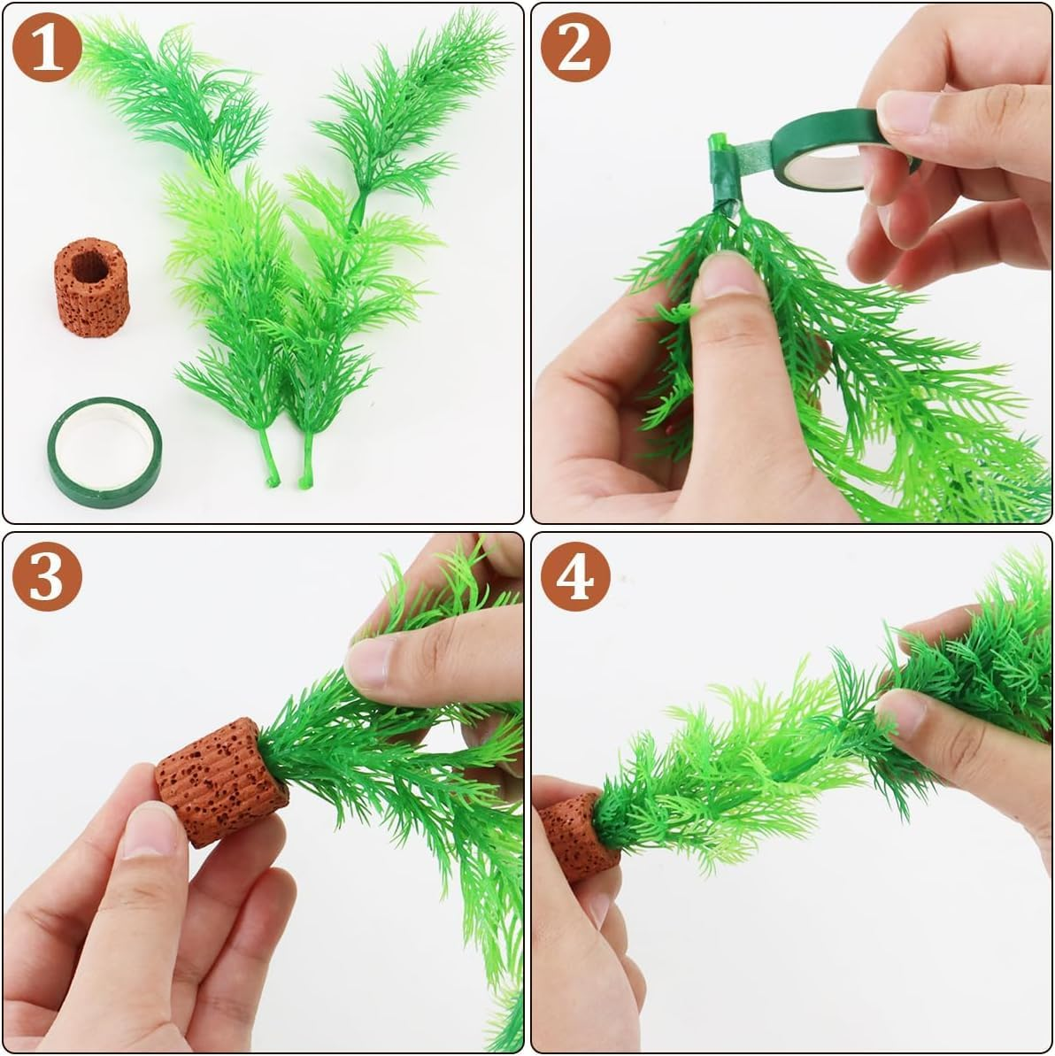 20 Pcs Aquarium Plant Holder Fish Tank Fixed Ring, 25Mm Fixed Ring Durable Practical Pottery Water Plant Holder Gravity Ring Fixed Ring Decor for Aquarium Pond Decor image number 2