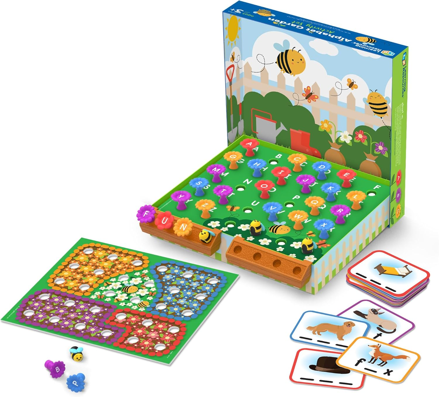 Learning Resources LER5543 Garden Activity Set, Educational Indoor Games, Alphabet, Brain Toys, Toddler Preschool Learning, 45 Pieces, Age 3+ image number 3