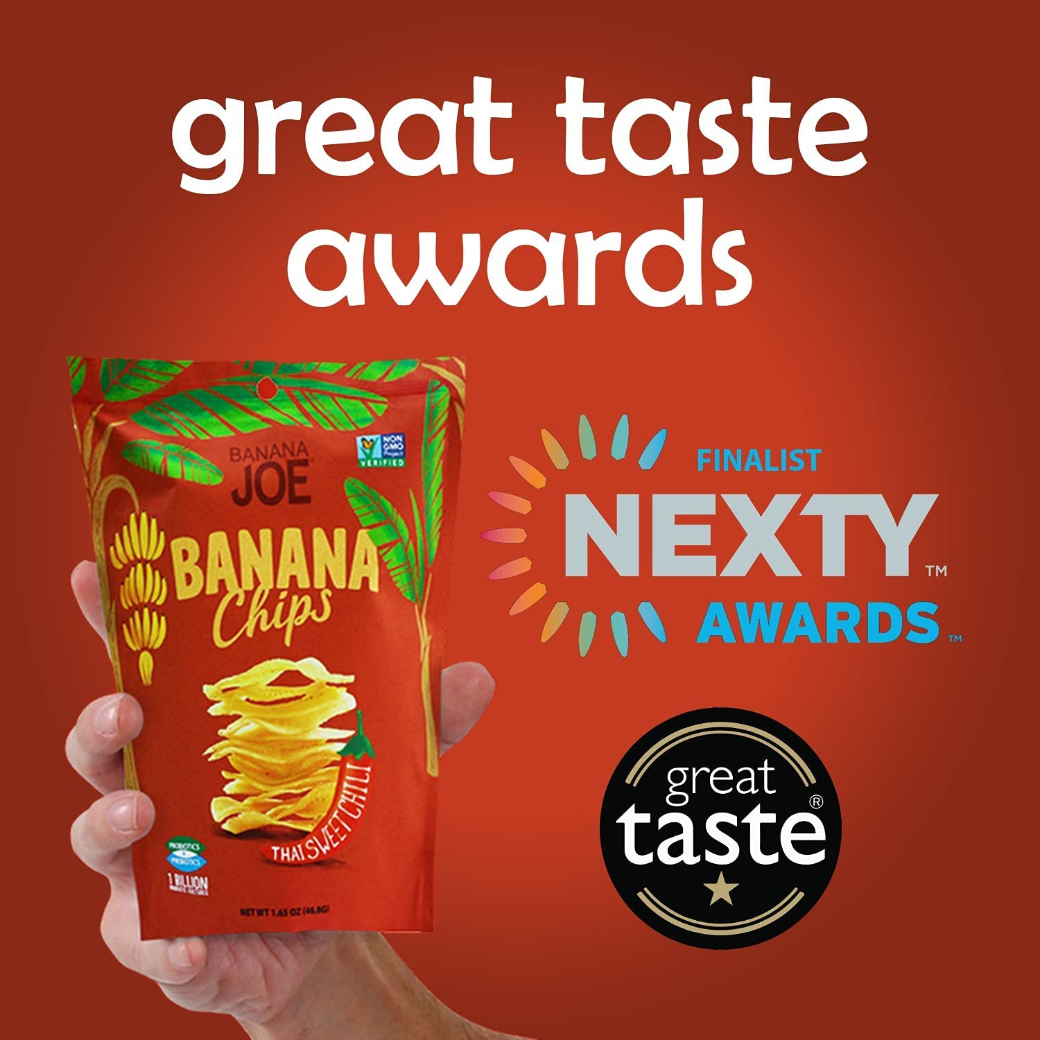 Banana Joe Banana Joe Banana Chips Thai Sweet Chili, 6 X 46.8 G image number 3