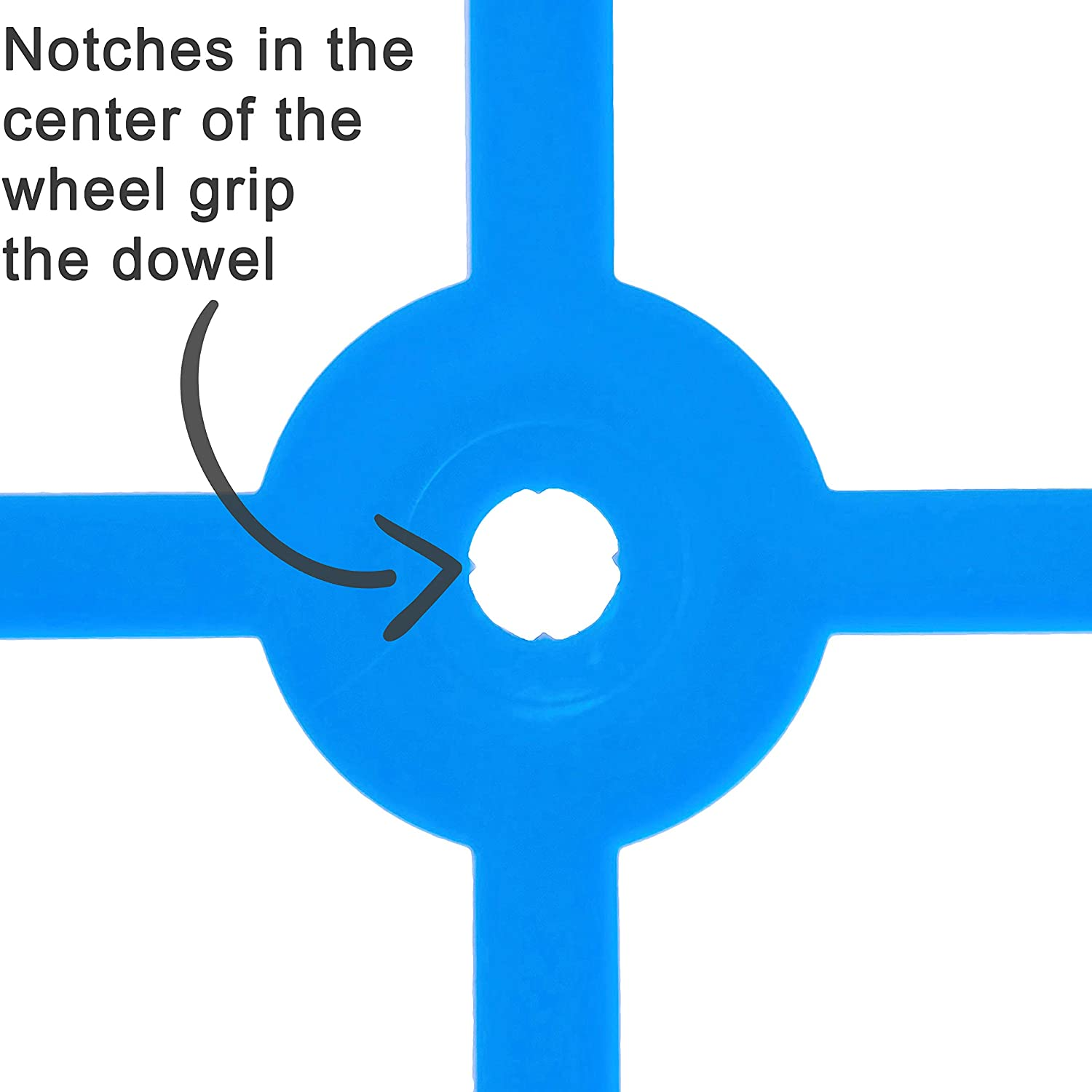 Large Plastic Project Wheels - 20 Wheels, 20 Rubber Bands, 10 Dowels, and a Project Idea - 4.75 Inch Wheel Diameter and 1/4 Inch Axel Hole