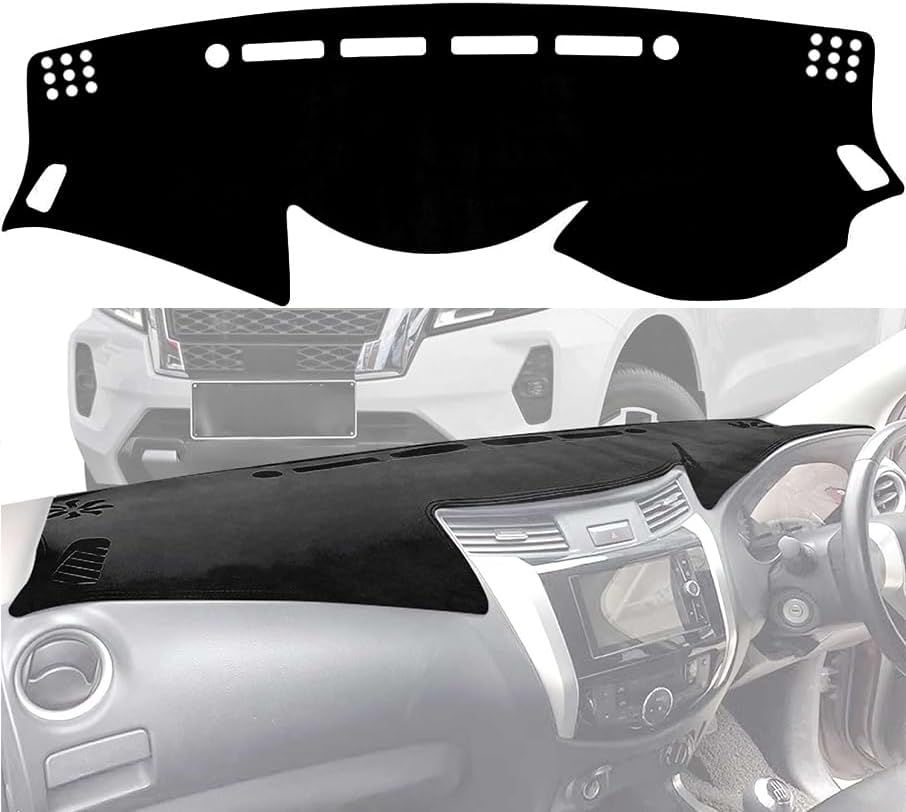 Evervenz Dash Mat for Nissan Navara 2015 2016 2017 2018 2019 2020 2021 2022 2023 2024 2025 Microfiber Leather（Without HUD） Dash Cover Dashboard Cover Navara02 image number 2