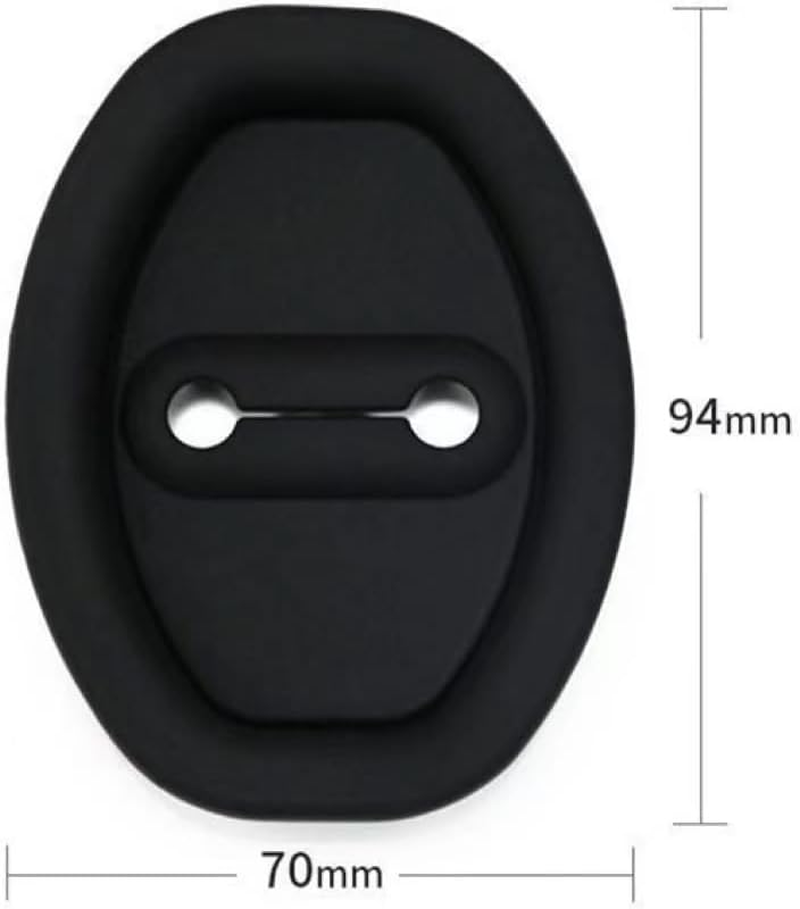 4 Car General Silicone Latch Protective Cover, Silent Shock Cushion, Door Buffer, Lock Protector, Auto Parts (White) image number 1