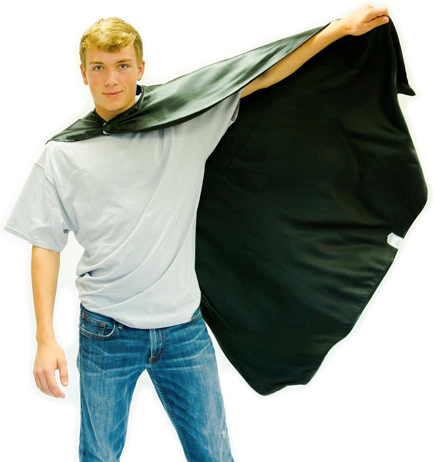 Everfan Men'S Polyester Satin Superhero Cape (38" LX48 W, Navy Blue)