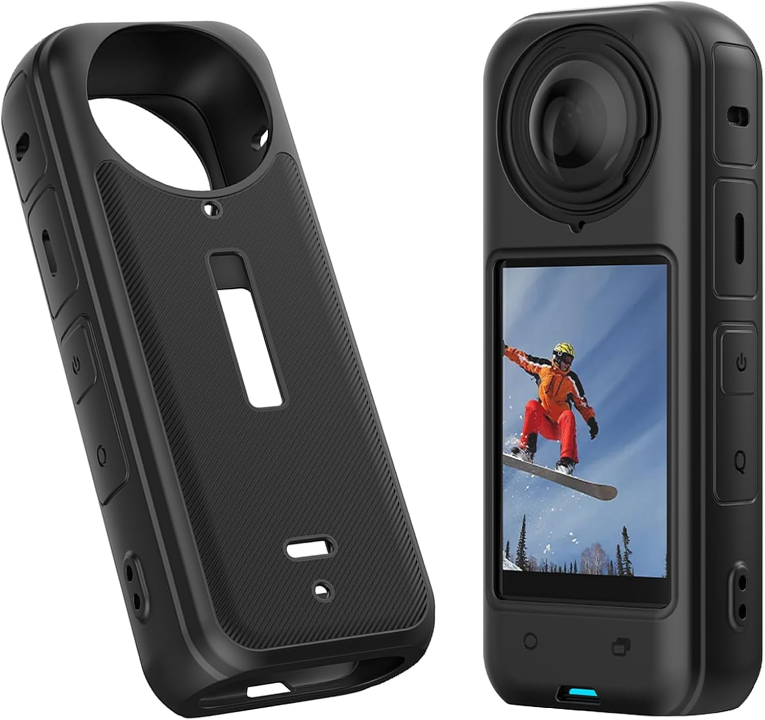 XICEN Insta 360 X4 Protective Case, Insta 360 X4 Accessories, Silicone Case Camera Protective Kit for Insta360 X4, X4 Panoramic Action Camera Protector Sleeve Cover Accessories image number 5