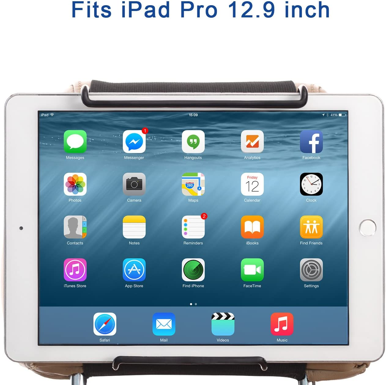 TFY Universal Car Headrest Mount Holder with Angle- Adjustable Holding Clamp for 7-9 Inch Swivel Screen Portable DVD Players, Black image number 5