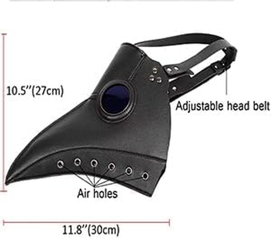 Bird Beak Mask - Latex Long Nose Cosplay Steampunk Scary Mask for Halloween Costume 1Pcs image number 1