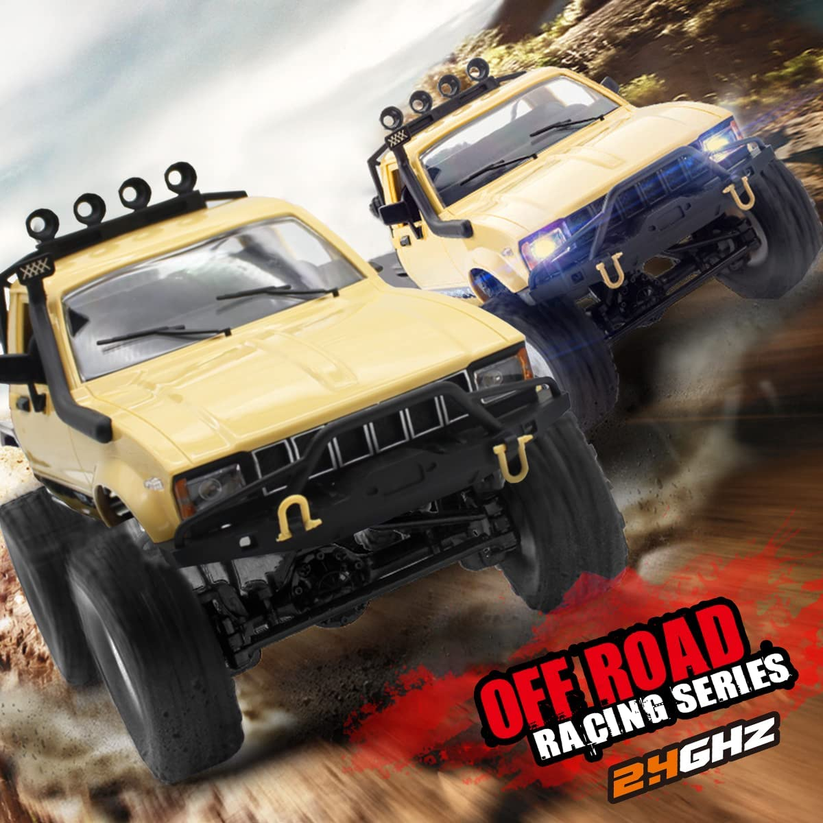 Mostop Remote Control Car Crawler 1/16 Scale Offroad RC Car Crawler for Kids, Throttle & Speed Control Full Scale Hobby Toy Remote Children Car image number 4