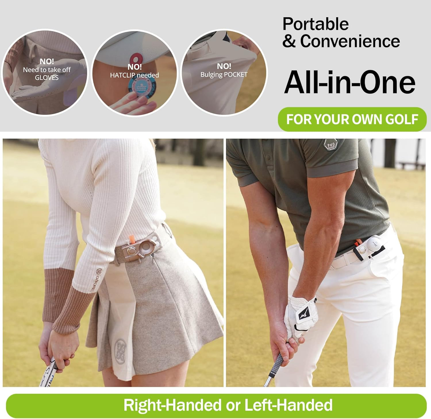 FREESHOT All-In-One Golf Accessory Tool That Includes Golf Ball Holder, Tees, Divot Tool and Custom Ball Markers, Golf Golf Lovers (4 Colors) image number 6