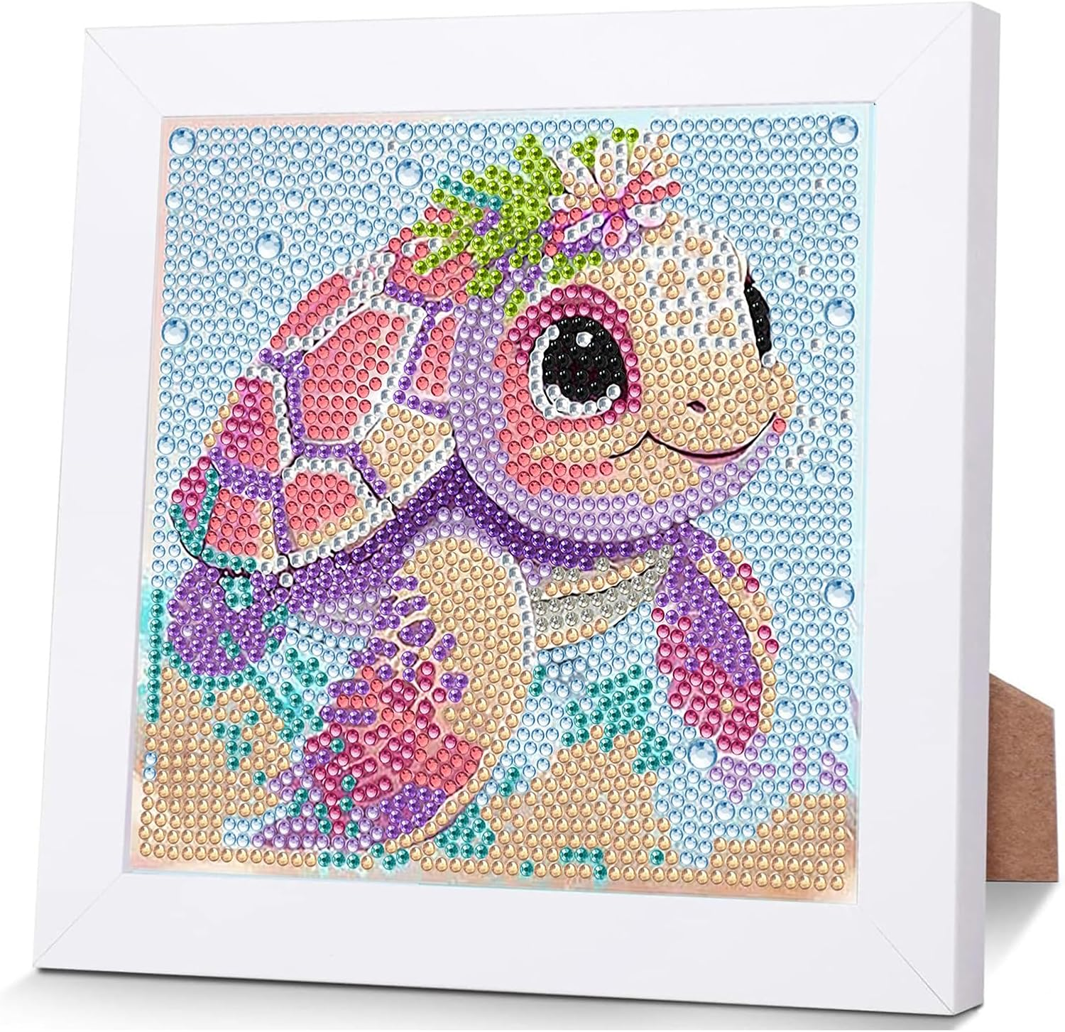 5D Diamond Painting Kit Full Drill - Turtle, Diamonds Art with Frame, Animal Gem Painting Easy Kits, DIY Diamond Art for Gifts(7.09X7.09 Inch) image number 4
