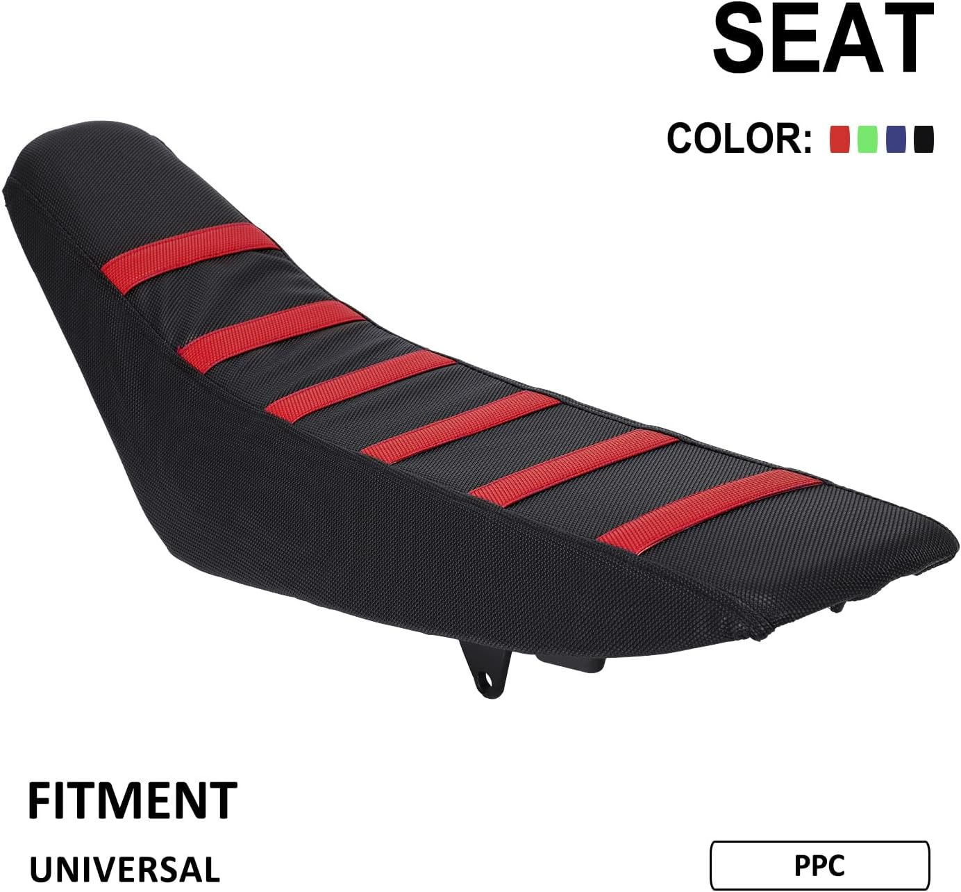 Dirt Bike Seat Cover Particle Surface Universal for CRF CR XR 50Cc - 450Cc RM KX KLX TTR PW Hawk 250 SSR Apollo RFZ TAO TAO Thumpstar Dirt Pit Bike Red image number 1