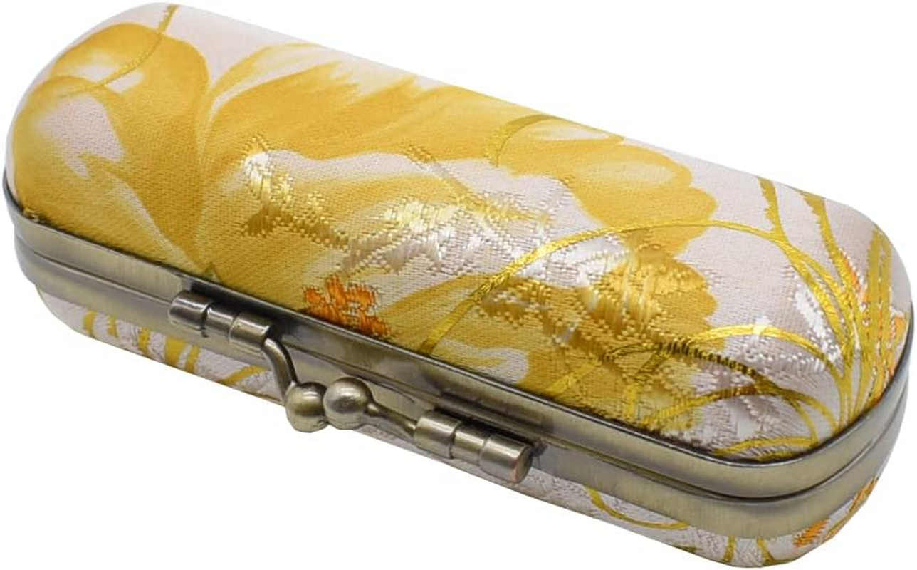 Ladies Floral Lipstick Case Holder with Mirror,Makeup Cases for Women, White, Women