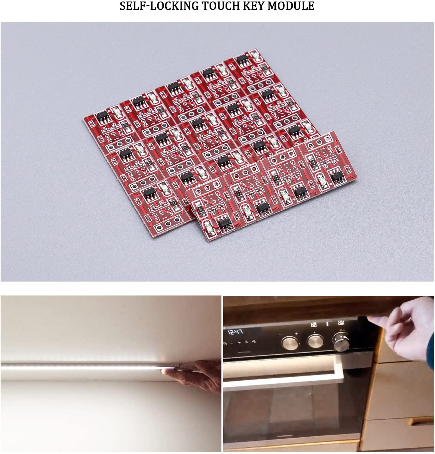 10PCS TTP223 Touch Button Module Capacitive Settable Self-Lock/No-Lock Switch Board 2.5-5.5V Power Supply 15X11Mm CCL Self Locking Touch Switch Sensor image number 6