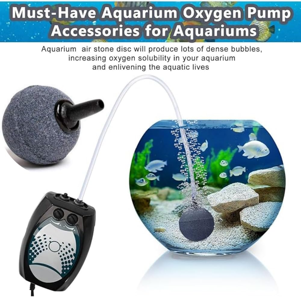 6Pack Small Bubble Stone 2 Inch Ball Shape Bubble Release Tool Oxygen Diffuser for Fish Tanks Buckets Hydroponics Pond Air Pump Accessories,For Aquarium Fish Tanks Ponds，Hydroponic Plants Etc.