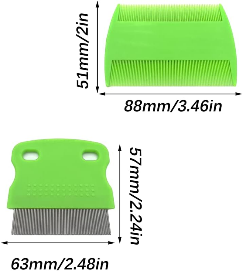 Hair Lice Comb, 2 PCS Lice Combs, Flea Lice Combs, Double Sided Teeth Comb, for Grooming and Removing Dandruff image number 4