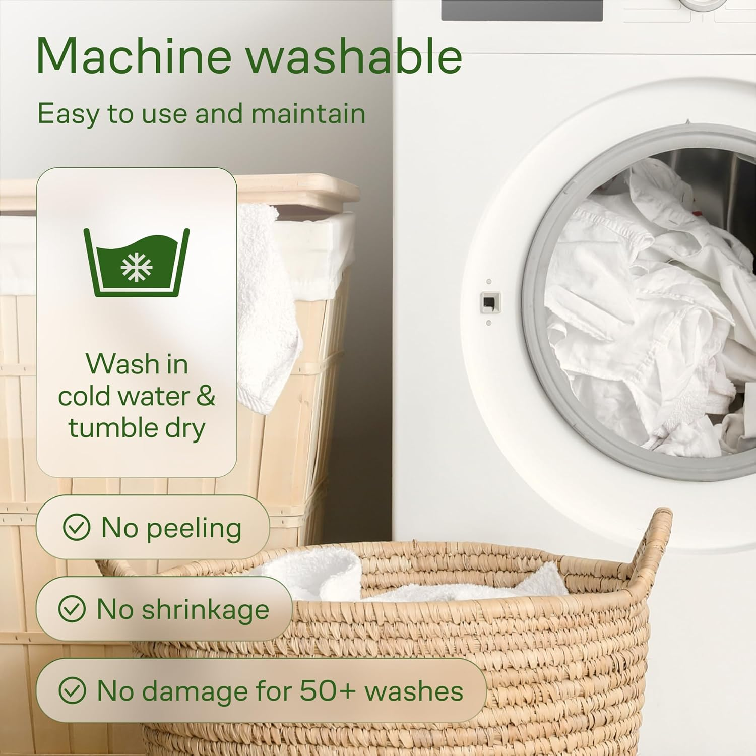 Ultra Soft Twin XL Size Mattress Topper - Viscose Made from Bamboo Pillow Top Mattress Pad for Back Pain Relief - Naturally Cooling for Hot Sleepers, Green image number 6